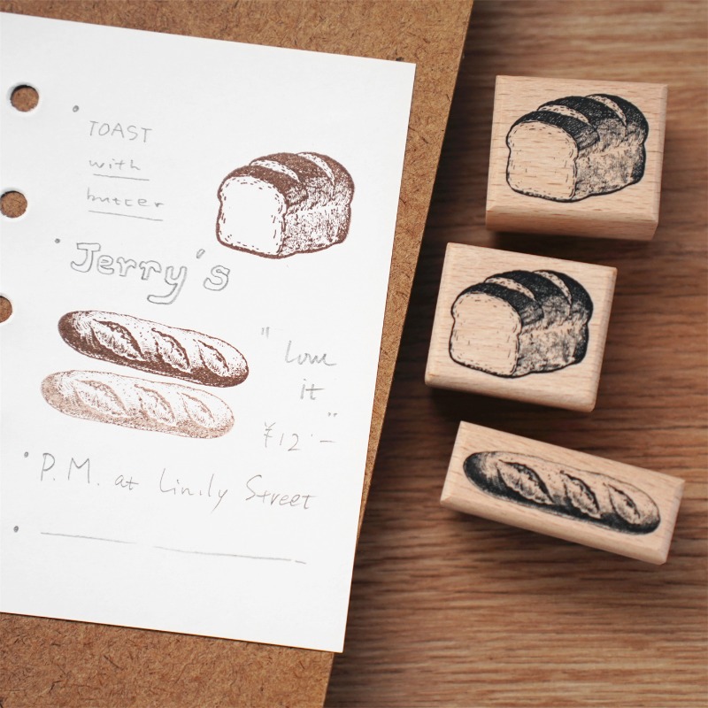 Vintage Collectible Stamps - Vintage Bread Candy Jam Cake Wooden